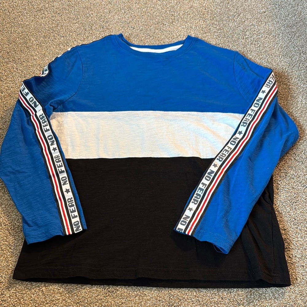 Size 10/12 VGUC - Wonder Nation Color Block Long Sleeve Tee